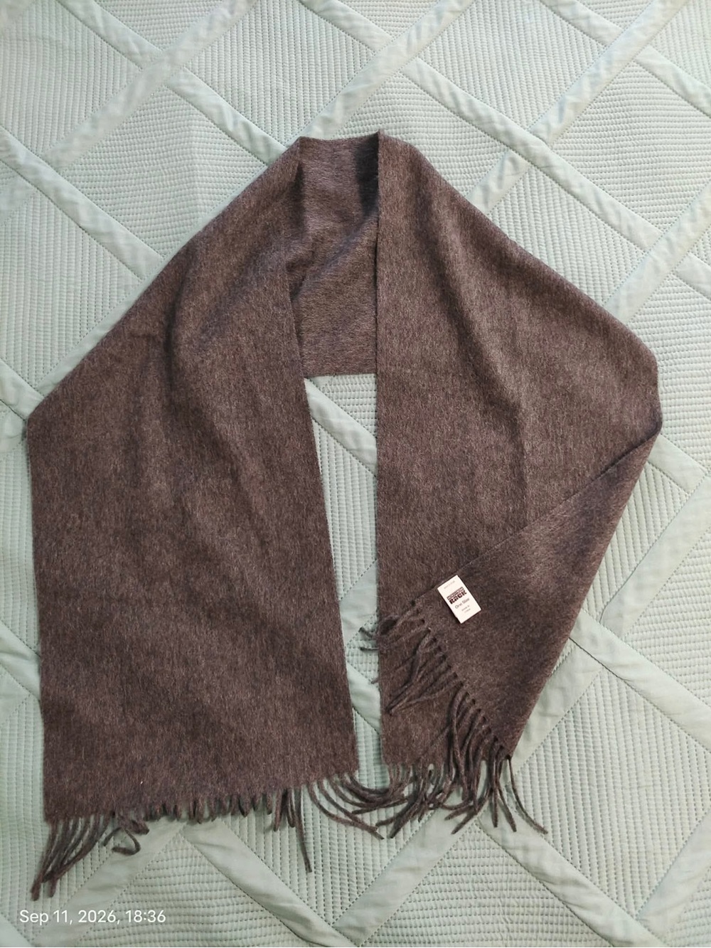 NWOT Nordstrom Rack Cashmere Dark Gray Scarf One Size
